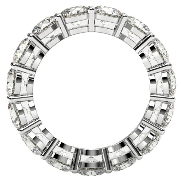 Round Cut Lab Grown Diamond Eternity Ring in 14k White Gold (5 cttw FG/VS2) - Image 3