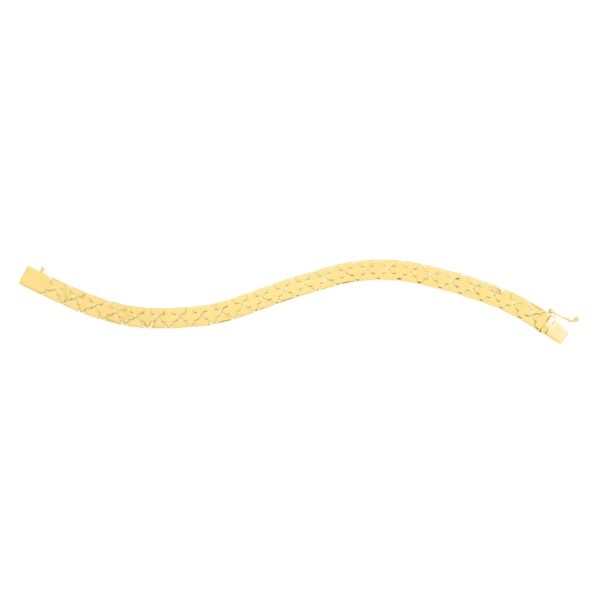 Nature Inspired Clover Bracelet in 14K Yellow Gold  (6.50 mm) - Image 3