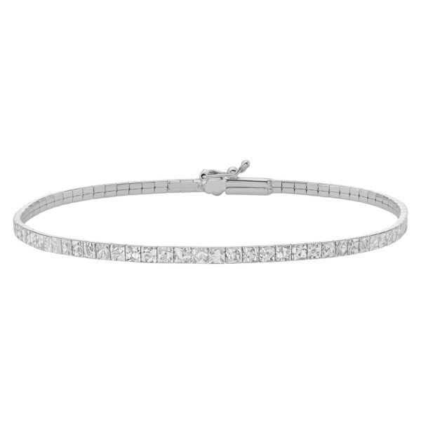 14K White Gold Mini Glacier Bracelet (2.10 mm) - Image 2