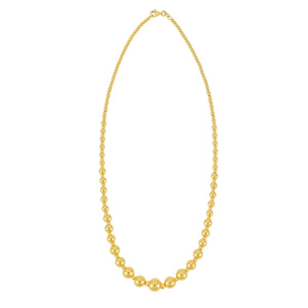 Graduated Bead Pallina Necklace in 14K Yellow Gold - Image 2