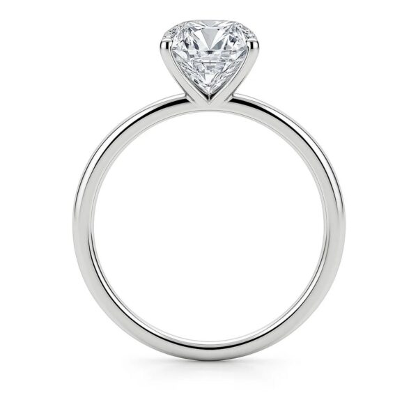 5 Carat Emerald Lab Grown IGI G/VS1 Diamond Solitaire Ring in 14K White Gold - Image 5