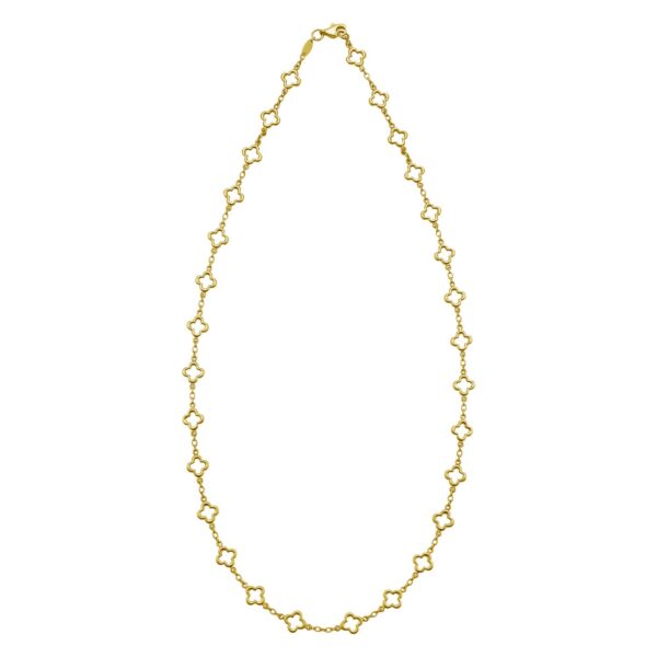 14K Yellow Gold Clover Link Necklace (7.00 mm) - Image 2