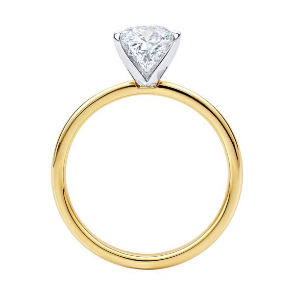 1.50Ct Princess Lab Grown IGI G/VS1 Diamond Ring in 14K Yellow Gold - Image 5