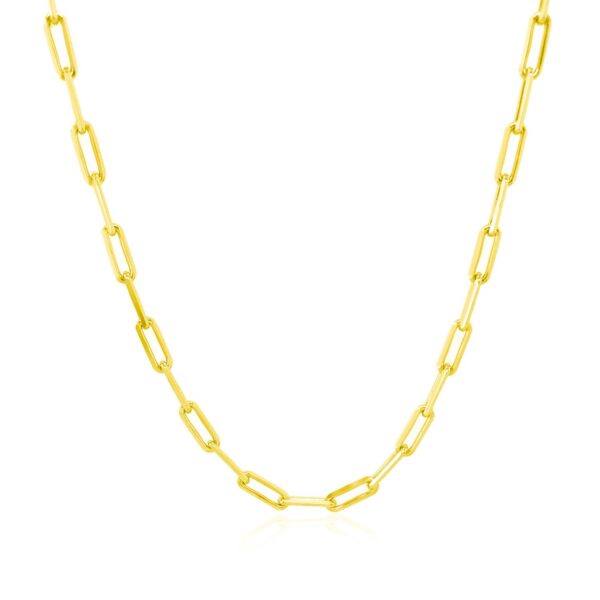 18K Yellow Gold Paperclip Chain (2.50 mm) - Image 2
