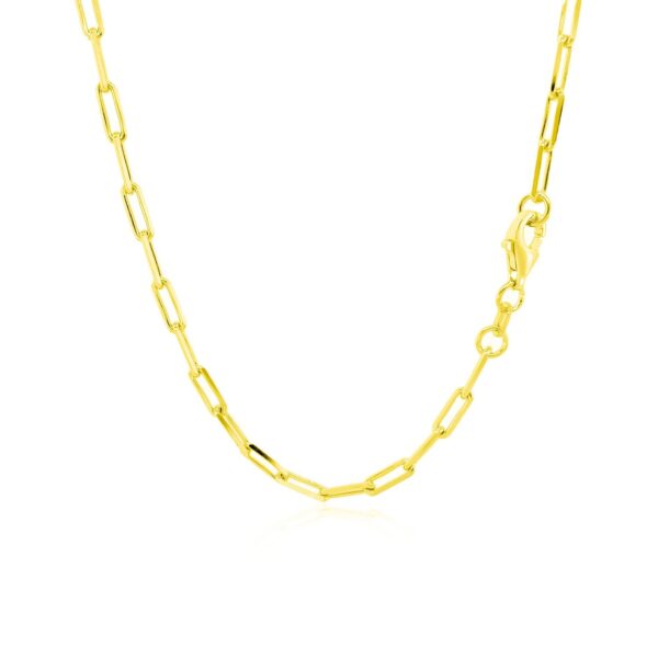 18K Yellow Gold Paperclip Chain (2.50 mm) - Image 3