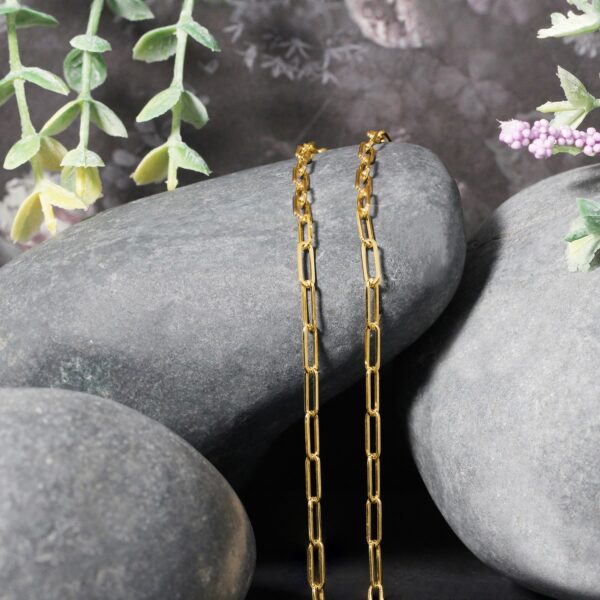 18K Yellow Gold Paperclip Chain (2.50 mm) - Image 4