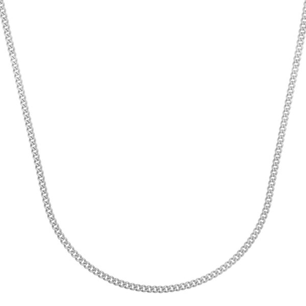 14k White Gold Light Gourmette Chain (2.80 mm) - Image 2