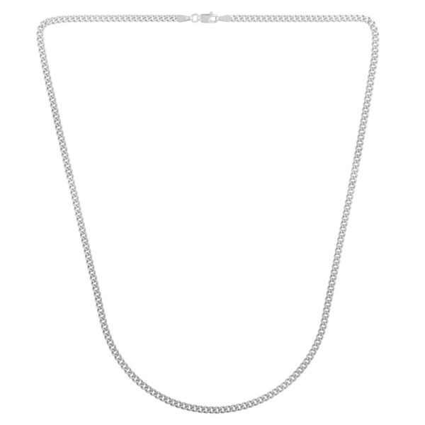 14k White Gold Light Gourmette Chain (2.80 mm) - Image 3