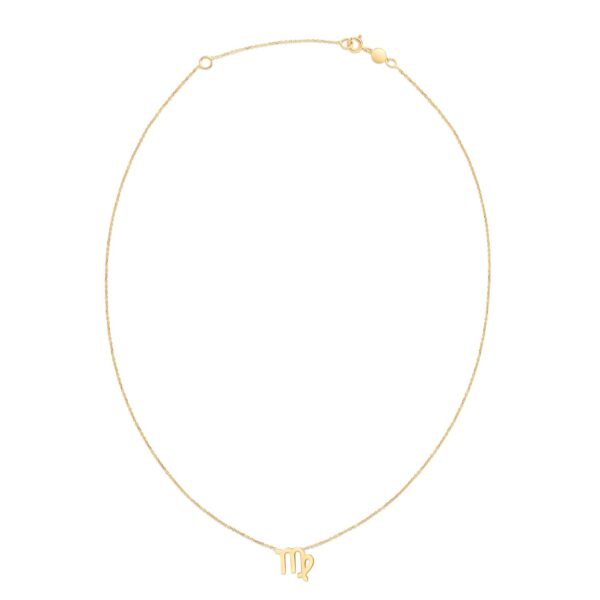 14K Yellow Gold Virgo Necklace - Image 2