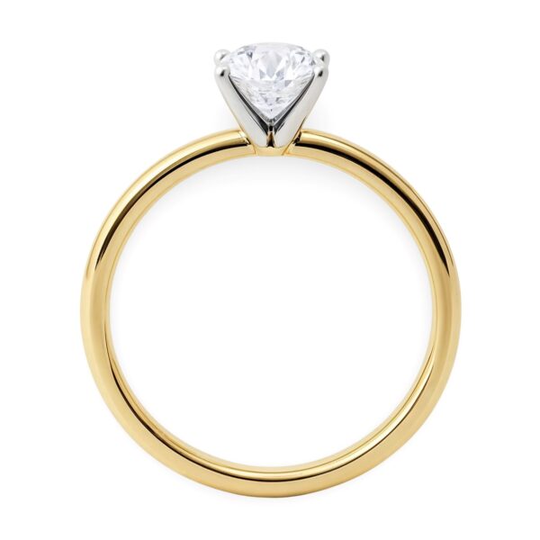 1 Carat Round Lab Grown IGI G/VS1 Diamond Solitaire Ring in 10K Yellow Gold - Image 5