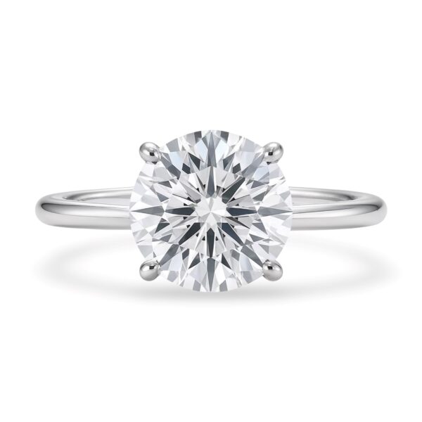 3 Carat Round Lab Grown IGI G/VS1 Diamond Solitaire Ring in 14K White Gold - Image 5