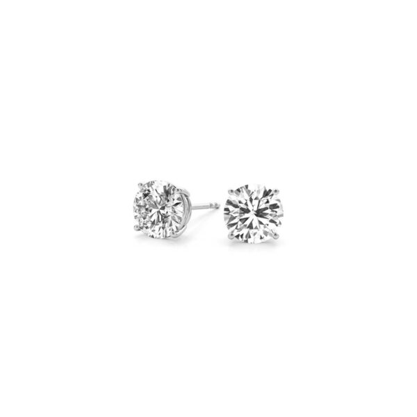 1 1/2 cttw Certified IGI Lab Grown Round Diamond Earrings 14k White Gold (G/VS2) - Image 3