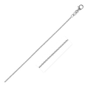 14k White Gold Round Cable Link Chain (1.9 mm)