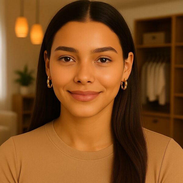 Small Rice Hoop Earrings in 14K Yellow Gold - Image 3