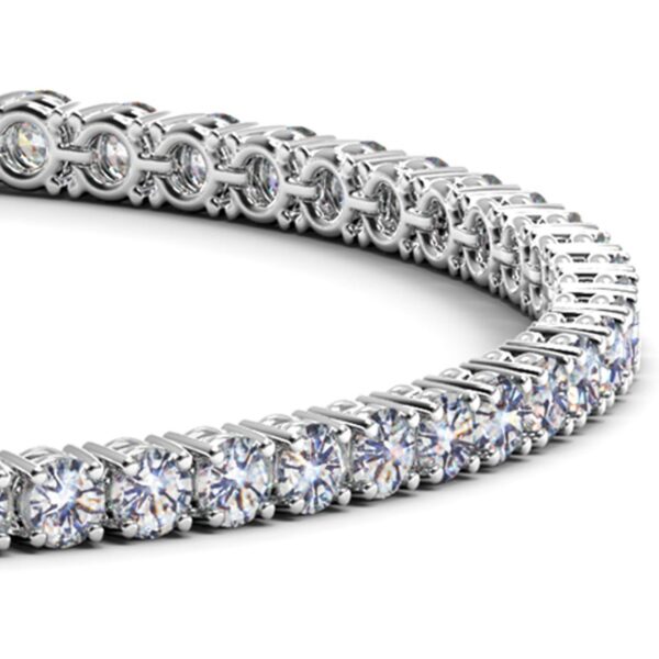 Lab Grown Round Diamond Tennis Bracelet in 14k White Gold (7 cctw F/G  VS2/SI1) - Image 2