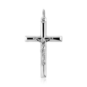 Sterling Silver Polished Crucifix Pendant