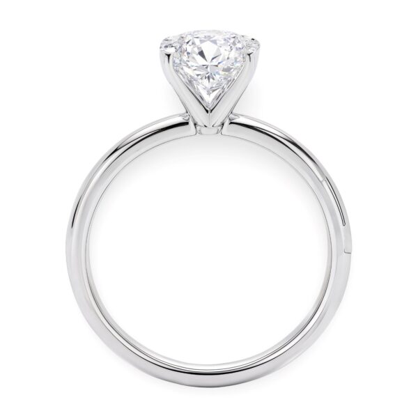 2 Carat Oval Lab Grown IGI G/VS1 Diamond Solitaire Ring in 10K White Gold - Image 5