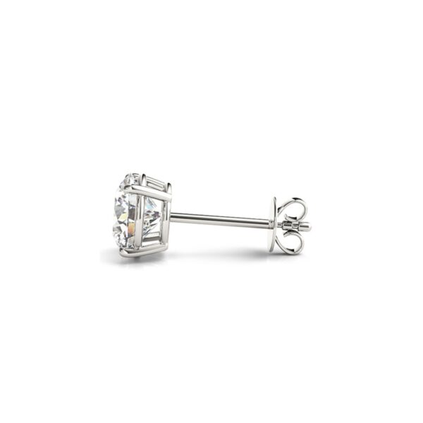 4 cttw Certified IGI Lab Grown Round Diamond Stud Earrings 14k White Gold(G/VS2) - Image 2