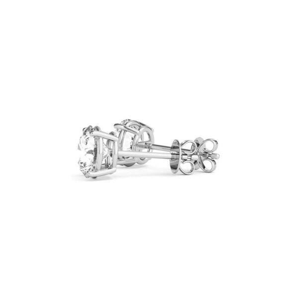 4 cttw Certified IGI Lab Grown Round Diamond Stud Earrings 14k White Gold(G/VS2) - Image 4