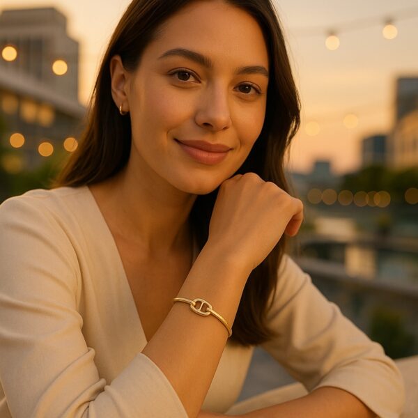 Single Mariner Link Bangle in 14K Yellow Gold (12.00 mm) - Image 3