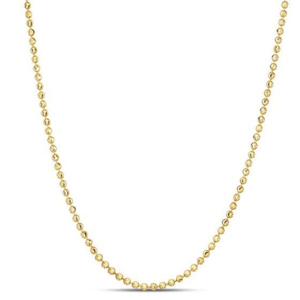 Moon Cut Bead Chain in 14k Yellow Gold (2.00 mm) - Image 2