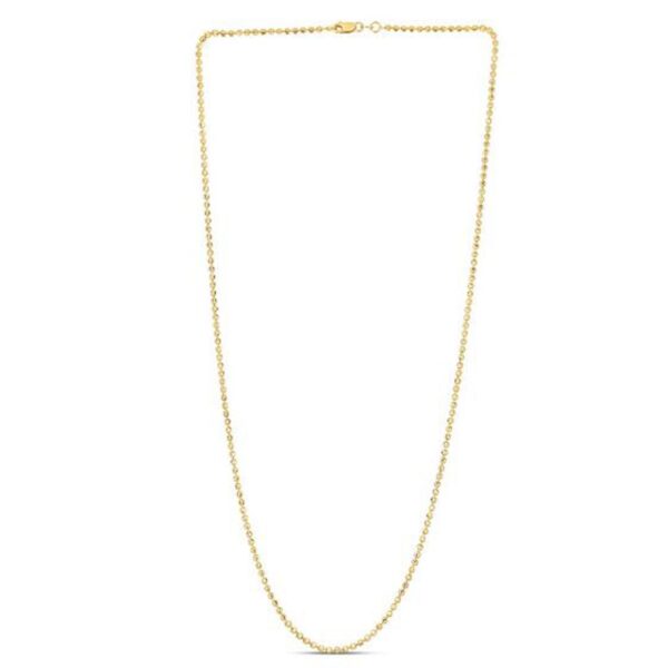 Moon Cut Bead Chain in 14k Yellow Gold (2.00 mm) - Image 3