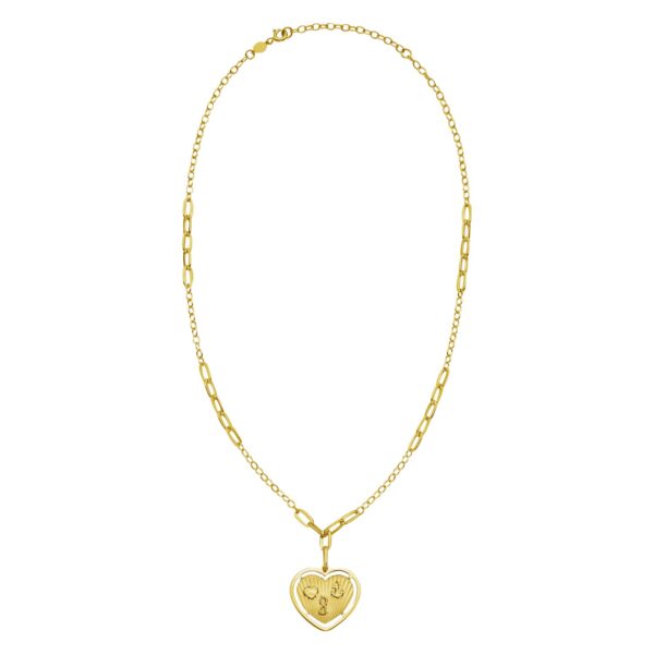 14K Yellow Gold Lucky Forever Heart Necklace - Image 2
