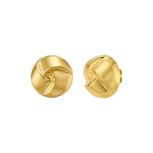 14K Yellow Gold Polished Large Fancy Knot Stud Earrings