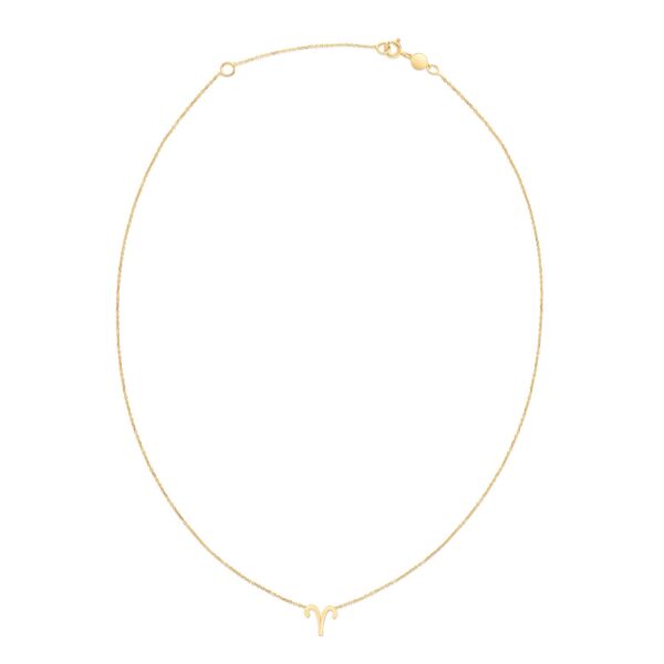 14K Yellow Gold Aries Necklace - Image 2
