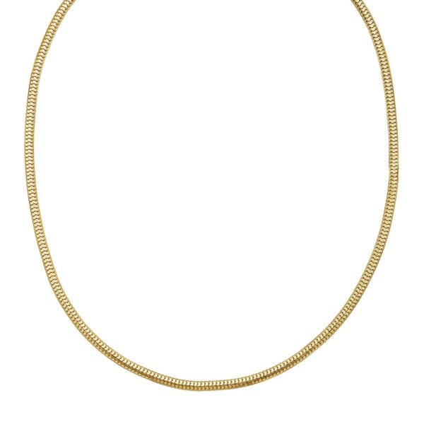 14K Yellow Gold Lite Oval Snake Chain (3.30 mm) - Image 2