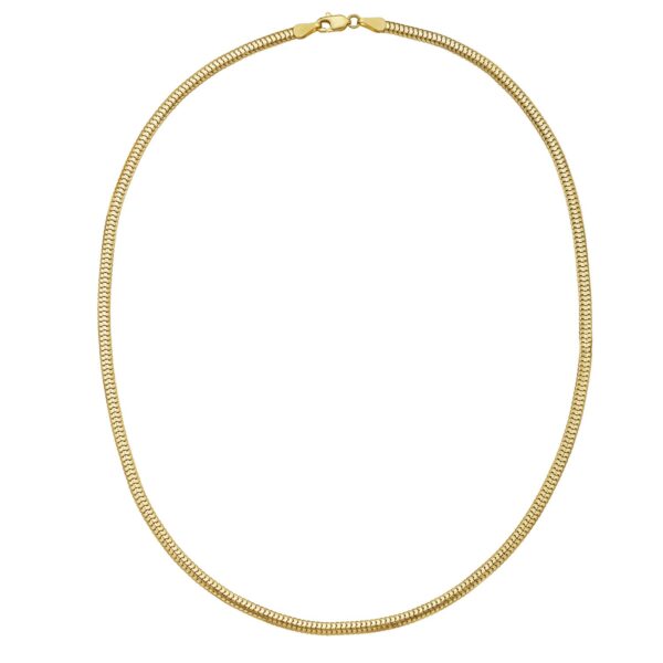 14K Yellow Gold Lite Oval Snake Chain (3.30 mm) - Image 3