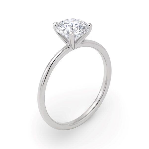 1 1/2 Carat Round Lab Grown IGI G/VS1 Diamond Solitaire Ring in 14K White Gold - Image 4