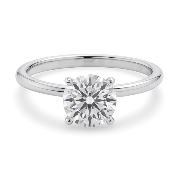 1 1/2 Carat Round Lab Grown IGI G/VS1 Diamond Solitaire Ring in 14K White Gold - Image 5