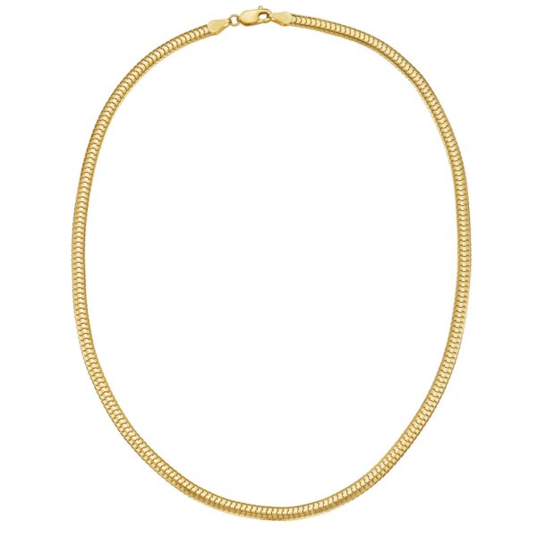 14K Yellow Gold Lite Oval Snake Chain (4.50 mm) - Image 2