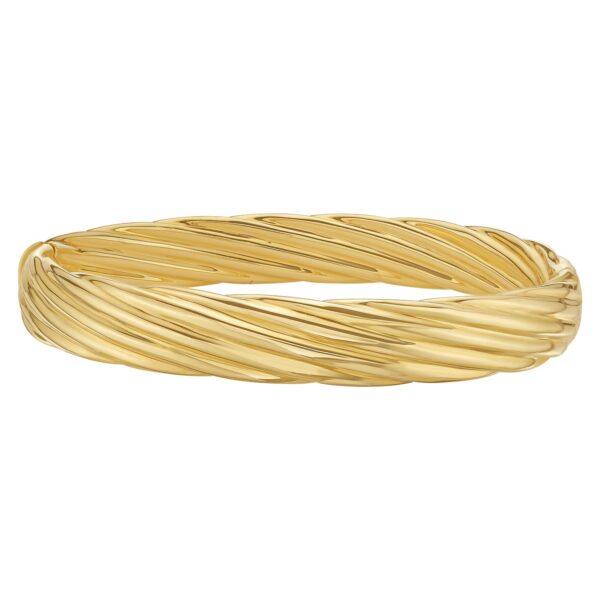 14K Yellow Gold Twist Bangle (10.00 mm) - Image 2