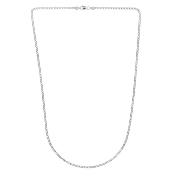 14k White Gold Light Gourmette Chain (2.20 mm) - Image 3