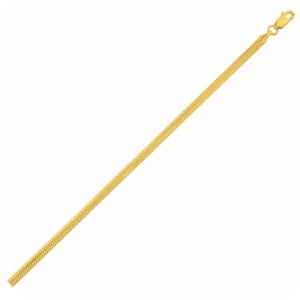 14K Yellow Gold Oval Snake Chain (3.30 mm)
