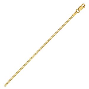 14k Yellow Gold Solid Curb Chain (2.60 mm)