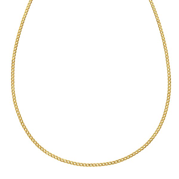 14k Yellow Gold Solid Curb Chain (2.60 mm) - Image 2