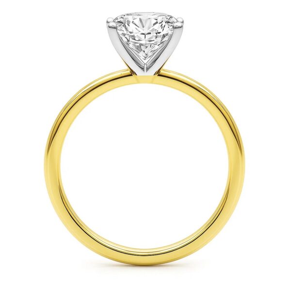 3 Carat Princess Lab Grown IGI G/VS1 Diamond Solitaire Ring in 10K Yellow Gold - Image 5