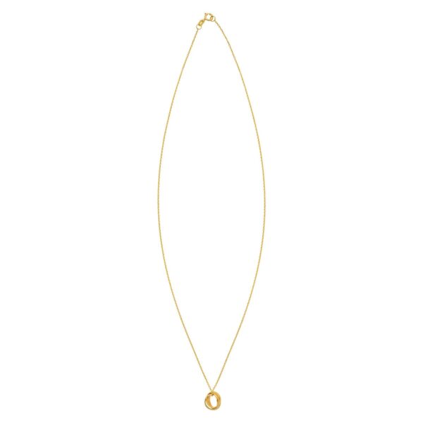 14K Tri Color Gold Trinity Chain Necklace - Image 2