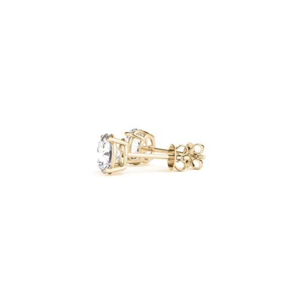 1 1/2 cttw Certified IGI Lab Grown Round Diamond Earrings 14k Yellow Gold(G/VS2) - Image 4