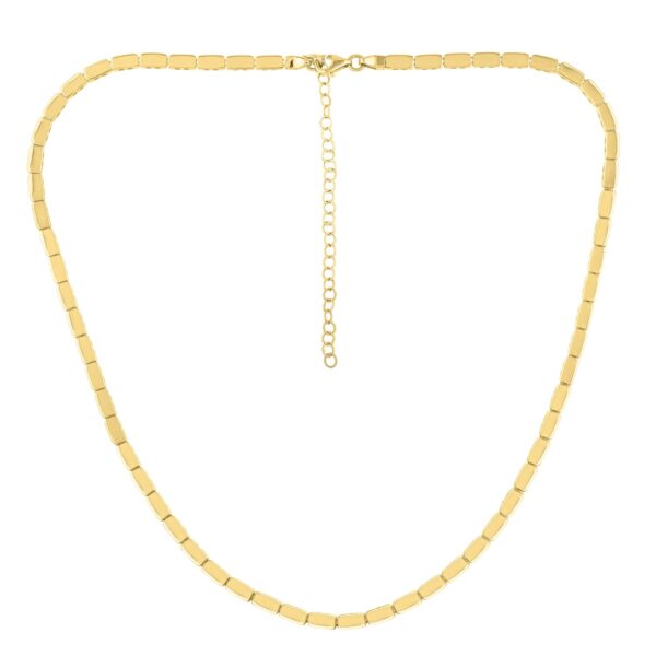 Geometric Brick Necklace in 14K Yellow Gold - Image 2