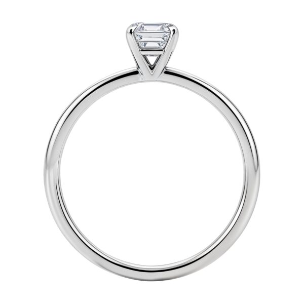 1 Carat Emerald Lab Grown IGI G/VS1 Diamond Solitaire Ring in 10K White Gold - Image 5