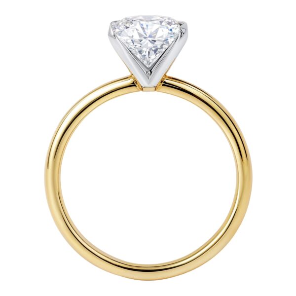 1 1/2 Carat Oval Lab Grown IGI G/VS1 Diamond Solitaire Ring in 14K Yellow Gold - Image 5