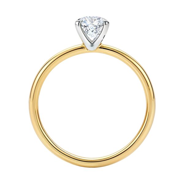1 Carat Emerald Lab Grown IGI G/VS1 Diamond Solitaire Ring in 14K Yellow Gold - Image 5