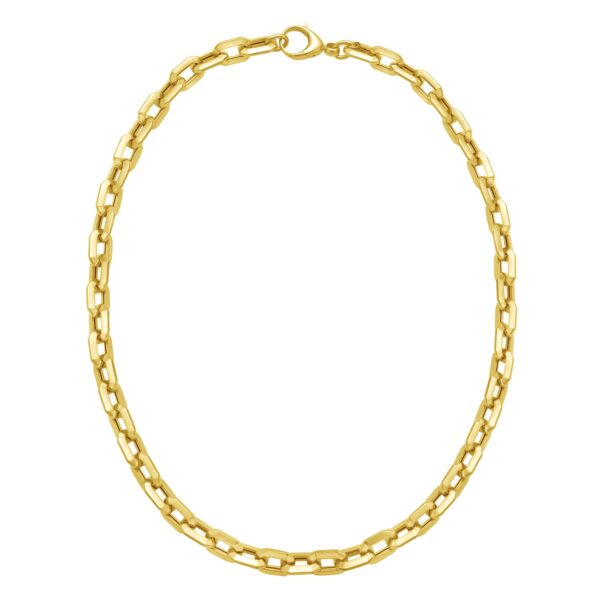 14K Yellow Gold Faceted Octagonal Link Chain Necklace (8.10 mm) - Image 2