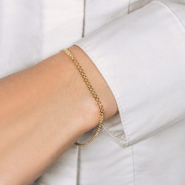 14k Yellow Gold Bismark Bracelet (2.50 mm) - Image 6