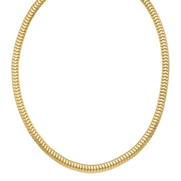 14K Yellow Gold Lite Oval Snake Chain (6.50 mm) - Image 2