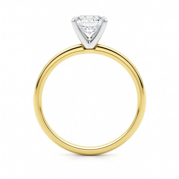 1 Carat Cushion Lab Grown IGI G/VS1 Diamond Solitaire Ring in 14K Yellow Gold - Image 5